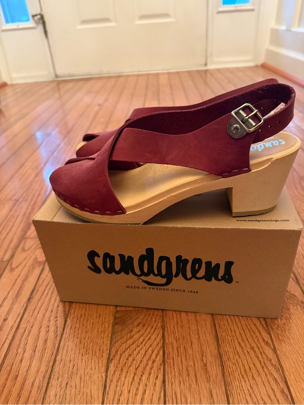 Women's Berry  Leather Slingback sandals Clog